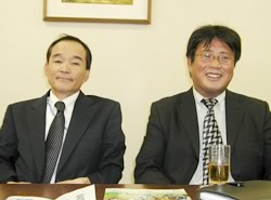 （左から）林　敏明氏、菊地　孝氏
