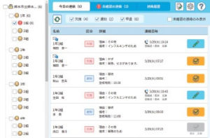 クラウドを活用し欠席連絡や保護者連絡ができる