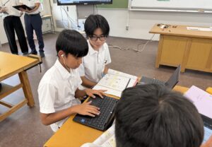 AIアプリを活用する佐賀県白石町の生徒