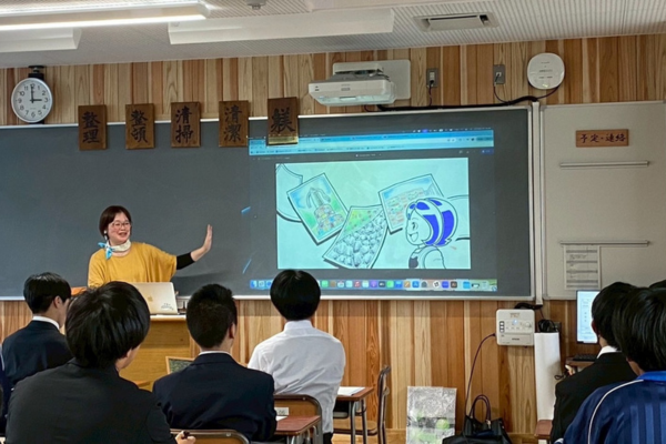 福井県立敦賀工業高校「地域探究授業」に 地元で活躍するお絵かきクリエイターが講師として登壇