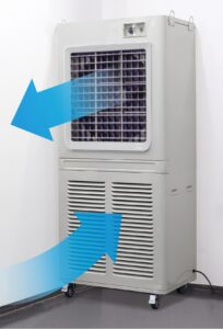 羽根が外に露出せず安全～広い空間に適した送風機～キャビネットファン