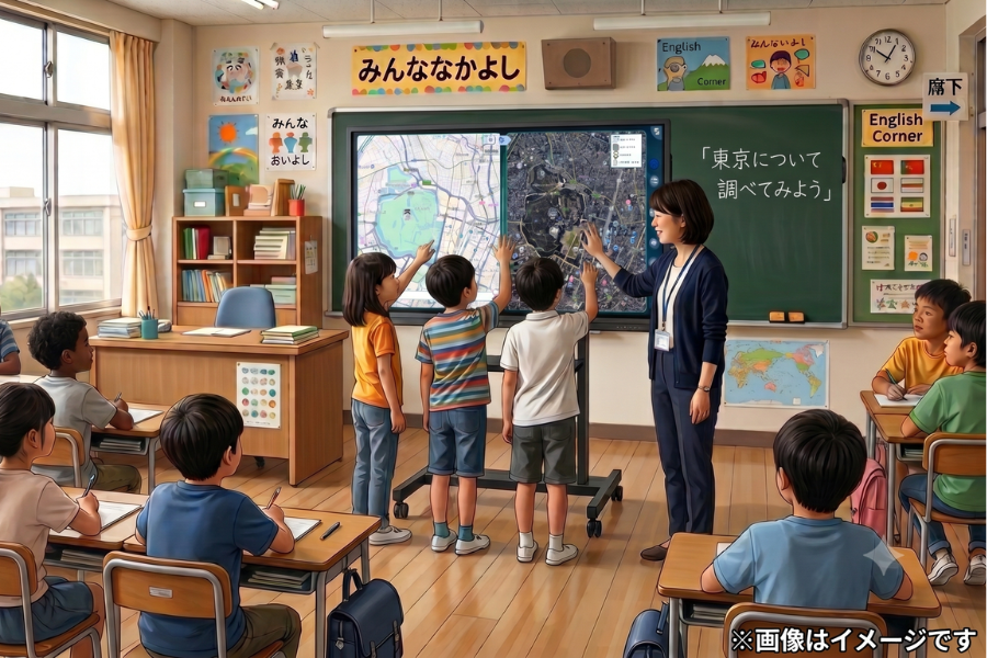 さつき、電子黒板向けAI地図アプリ「MIRAI MAPS」提供開始〜AIとの対話で深めるインタラクティブな地図学習