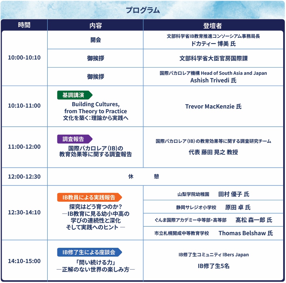 文部科学省「第12回 国際バカロレア推進シンポジウム」を8/23に開催〜IB教育をヒントにした探究学習〜子供たちはどう学び、どう育つのか