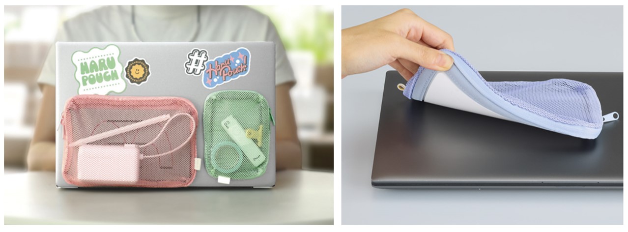 ノートPCに“貼る収納”。ガジェットや小物をまとめてスマートに持ち運べるポーチを発売〜コクヨ